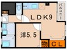 大桝マンション 1LDKの間取り