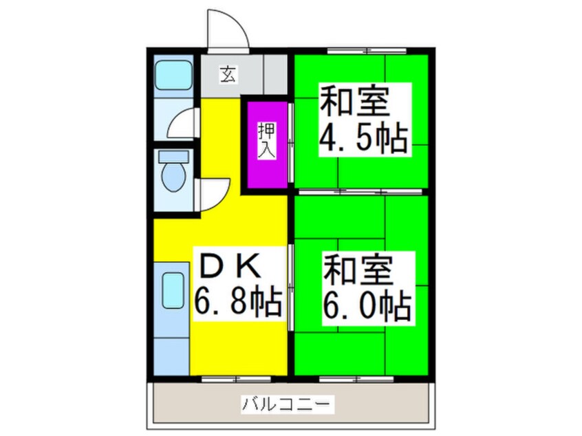 間取図 RIZE　ONE堺R－side