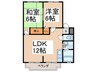 ア－バン春日 2LDKの間取り