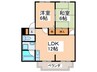 ア－バン春日 2LDKの間取り