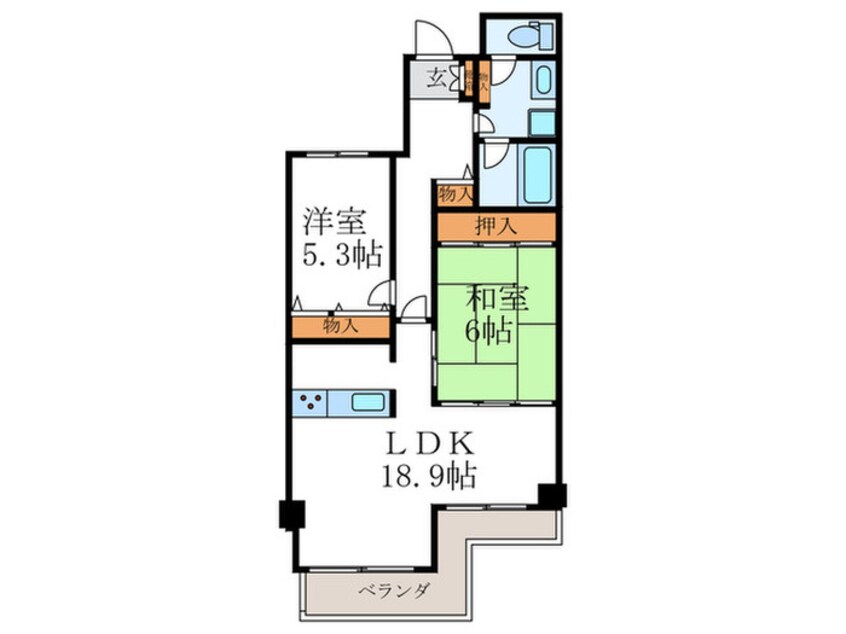 間取図 フォルムウイング上賀茂(406)