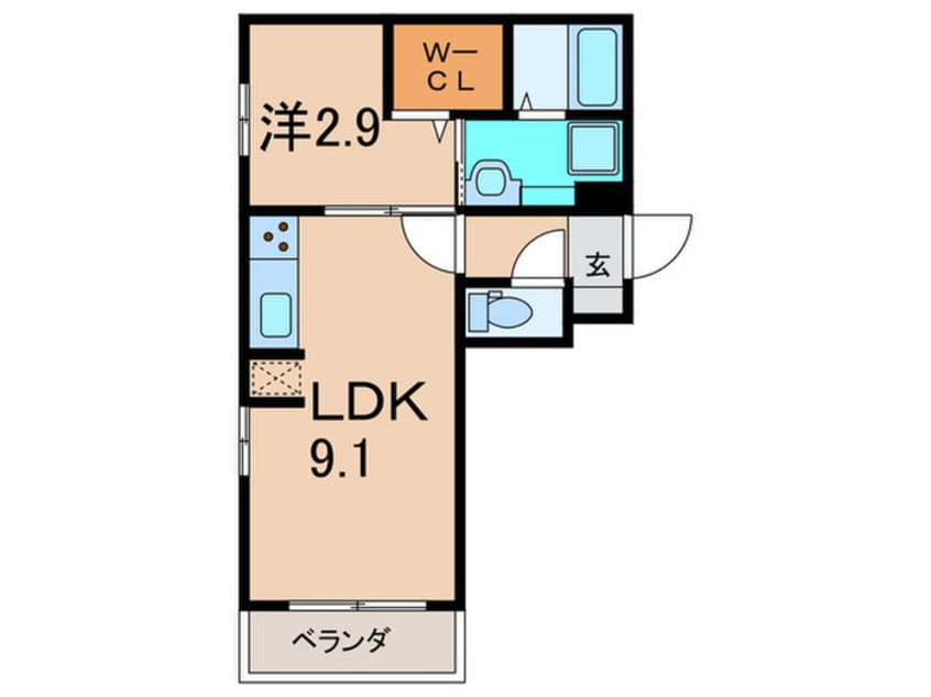 間取図 ｱｼﾞｮｰﾚ ﾚｼﾞﾃﾞﾝｽ ＪＲ西宮駅前