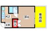 ハイツ山喜 1Kの間取り