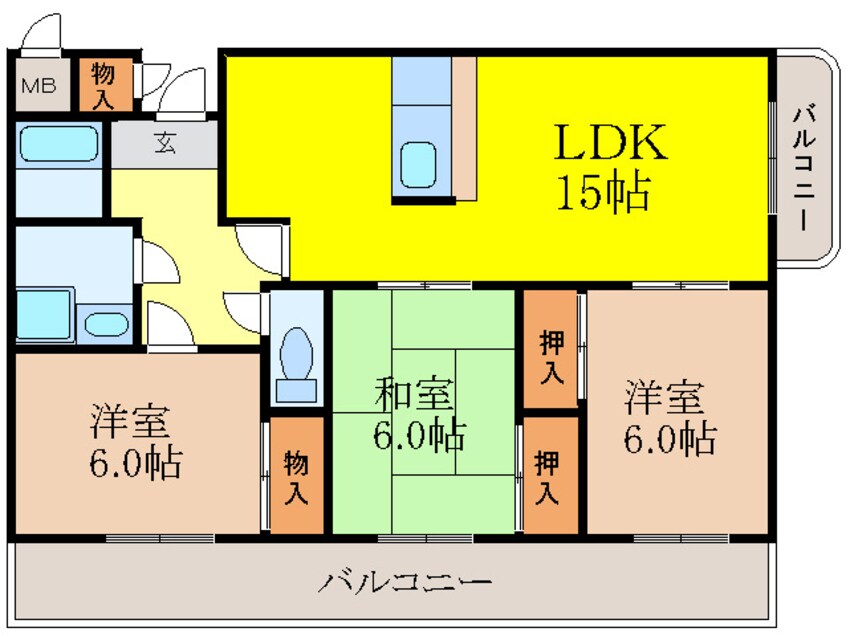間取図 パークヒル尾崎
