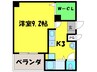 プリヴェ２号館 1Kの間取り