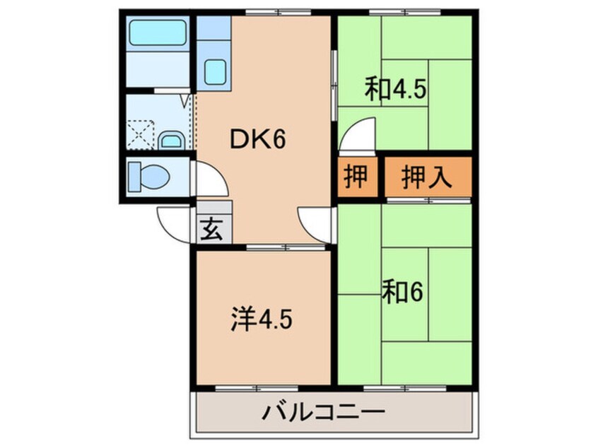 間取図 パナホ－ム京谷