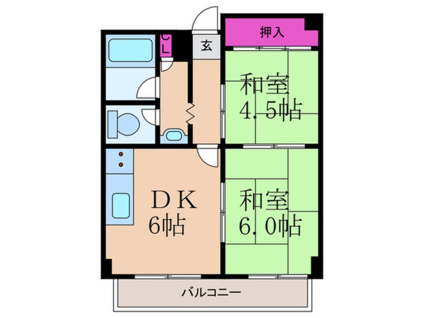 間取図 ｸﾞﾗﾝﾄﾞﾊｲﾂ北