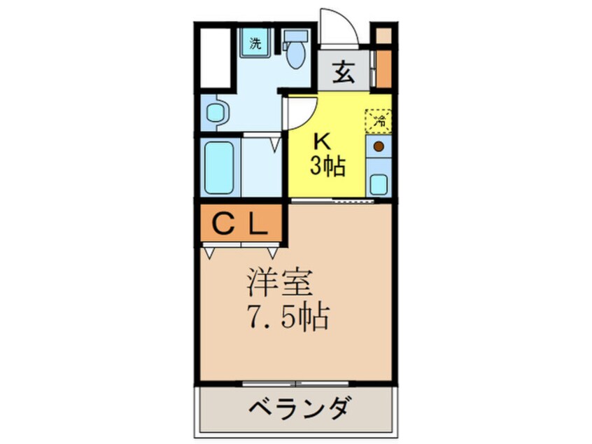 間取図 ﾌﾛ-ﾗﾙｺﾐｭﾆﾃｲ-ﾊﾟﾚｽさわらぎ