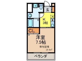 間取図 ﾌﾛ-ﾗﾙｺﾐｭﾆﾃｲ-ﾊﾟﾚｽさわらぎ