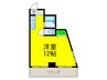 シティア－ク天王寺 1Rの間取り