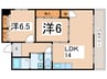 清源ハイツ 2LDKの間取り