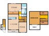 ルームス花水木 2LDKの間取り