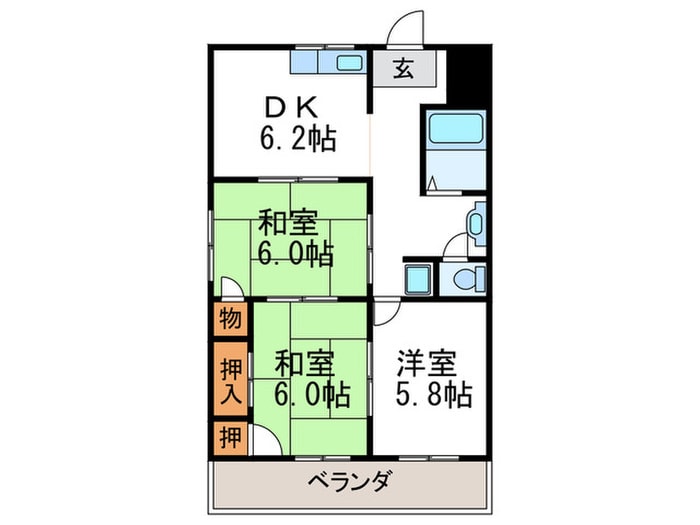 間取り図 笹部ハイツ