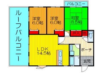 間取図 ﾊﾟ-ｸﾋﾙｽﾞくすのき坂第五号棟(6)