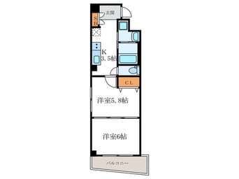 間取図 プランド－ル鴨川