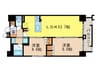 リヴァーク四条烏丸 2LDKの間取り