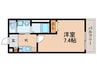 ALEGRIA宮之阪 1Kの間取り