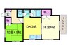 シャト－曽根東 2DKの間取り