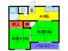 野田マンション 2Kの間取り