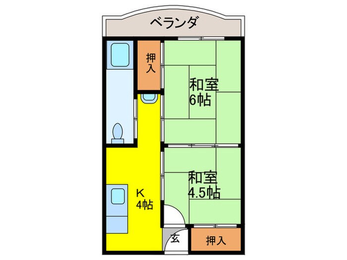間取り図 宿院加茂ハイツ