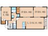 香珠マンション 3LDKの間取り