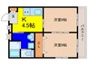 コーポ矢野 2Kの間取り