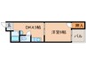 ダンディーＡ 1DKの間取り