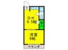 エスポワール墨江 1DKの間取り