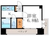 リシェス二条 1Kの間取り