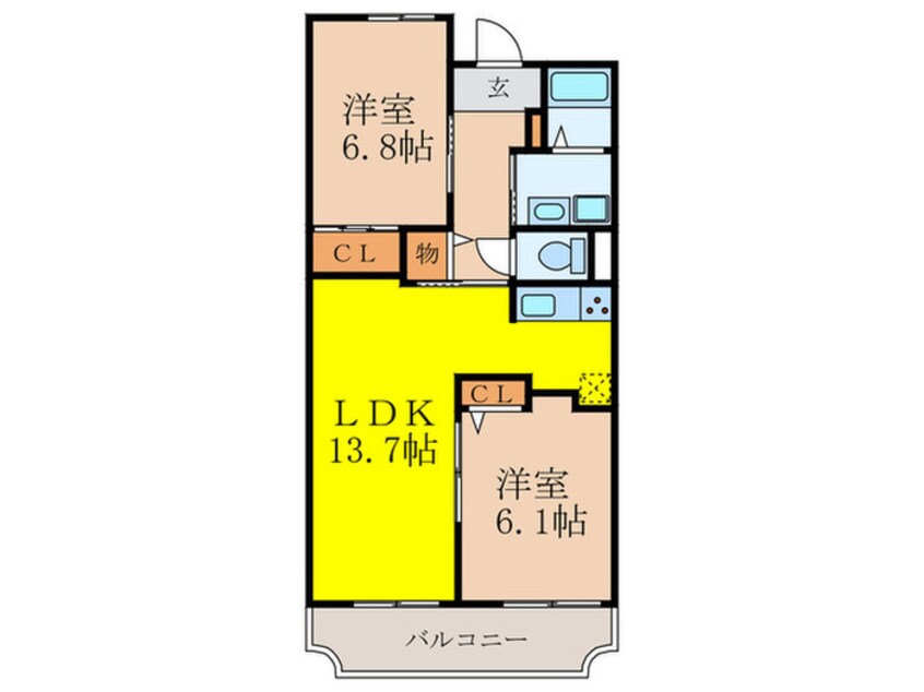 間取図 PARK HILLS 新大阪　Oasis