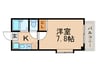 エクシード五条 1Kの間取り