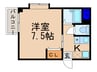 エクシード五条 1Kの間取り