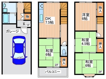 間取図 藤田町１丁目貸家