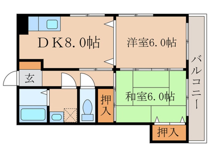 間取図 リベラシオン稲荷
