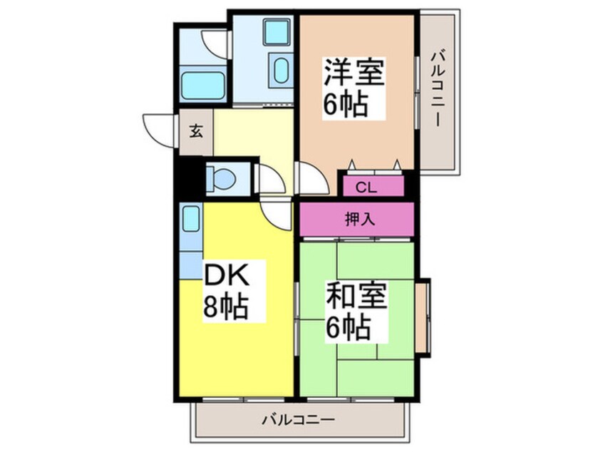 間取図 サニーハイツ金田Ⅱ