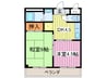 アミティ－Ⅱ 2DKの間取り