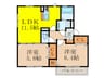 サンセール 2LDKの間取り