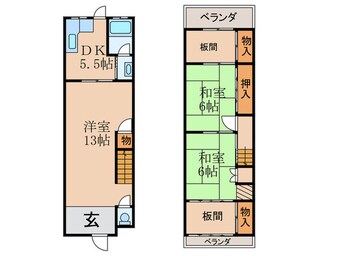 間取図 小倉町南浦貸家15-31