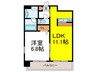 プレジオ御幣島 1LDKの間取り