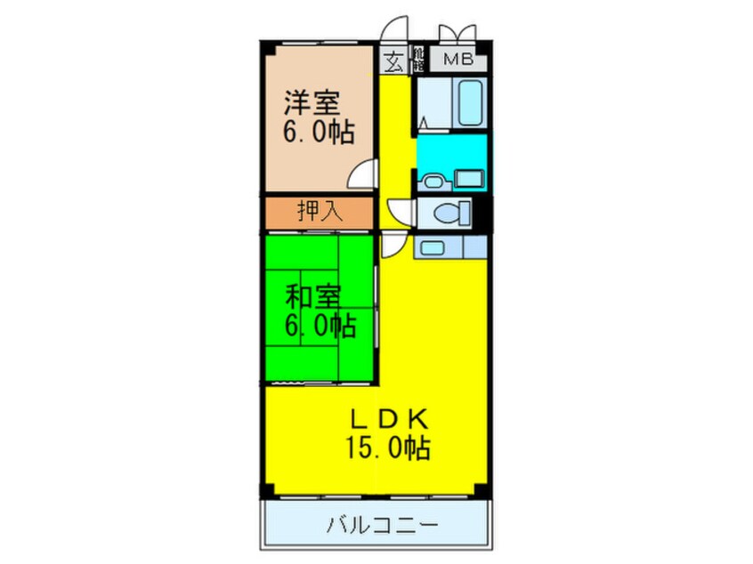 間取図 北大阪ハイツ