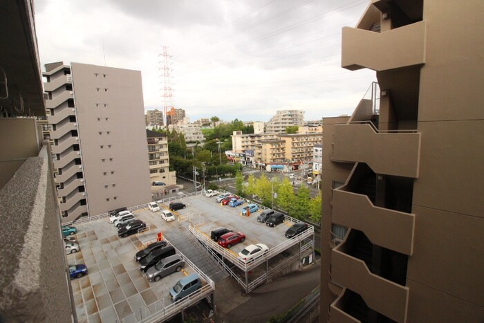 室内からの展望 北大阪ハイツ