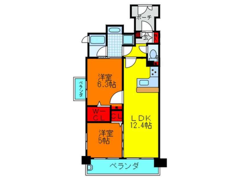 間取図 ｴｽﾃﾑｺ-ﾄ京橋ｾﾚﾌﾞⅠﾎﾟ-ﾗｽﾀ-(501)