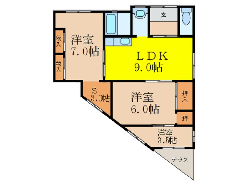 間取図 駅前2丁目3-11戸建