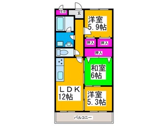 間取図 リーヴァ三日市