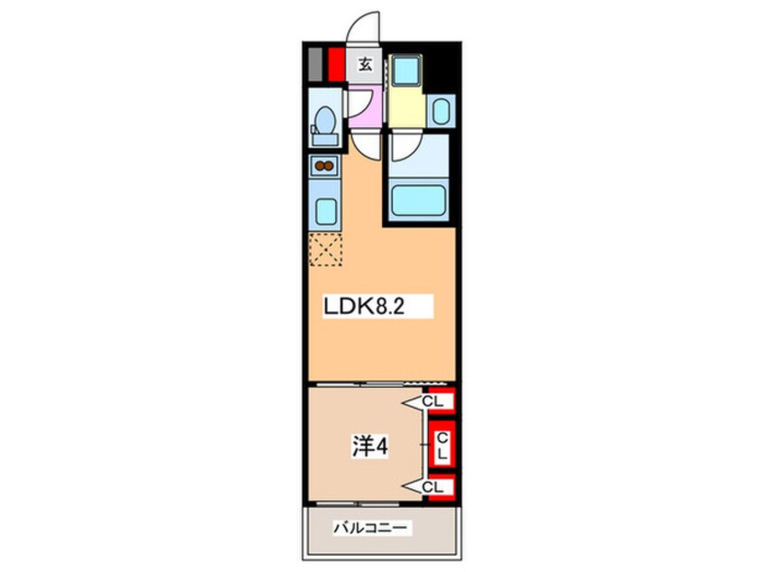 間取図 ｱ-ﾊﾞﾈｯｸｽ京橋ﾌﾟﾗｲﾏﾘ-ﾜﾝ