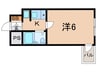 HILL TOP　TERRACE 1Kの間取り