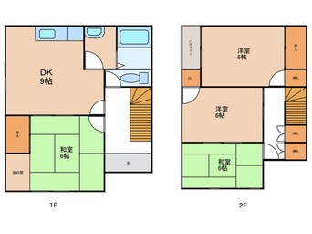間取図 端野様貸家Ａ棟