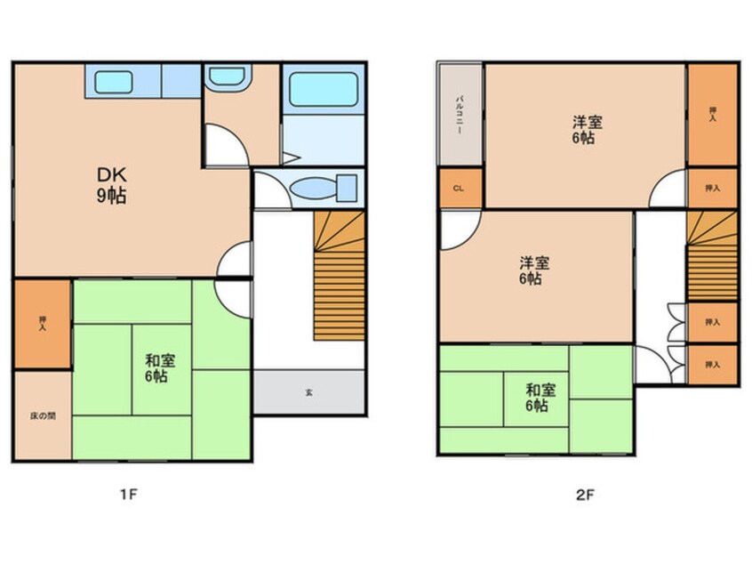 間取図 端野様貸家Ａ棟