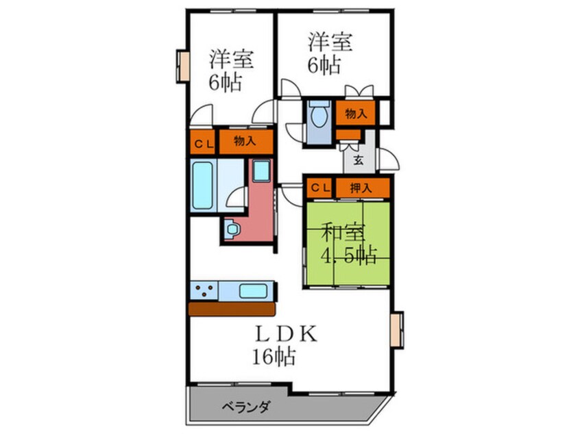 間取図 Ｚｅｆｆｉｒｏ長岡京