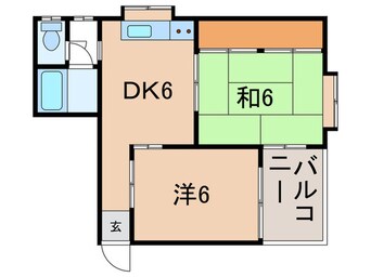 間取図 ユーコート甲東園